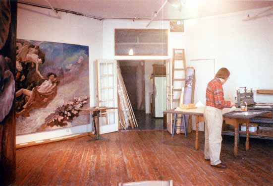 Xavier de Callataÿ: entrance of the atelier (NYC-oct 1989)